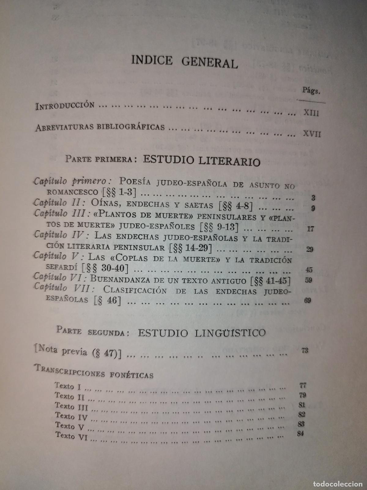 Libros de segunda mano: ENDECHAS JUDEO - ESPA&Ntilde;OLAS. MANUEL ALVAR. EDICI&Oacute;N REFUNDIDA. - Foto 2