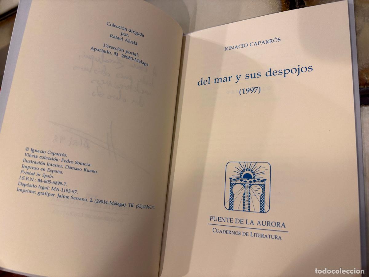 Libros de segunda mano: Del mar y sus despojos. Ignacio Caparr&oacute;s. - Foto 4