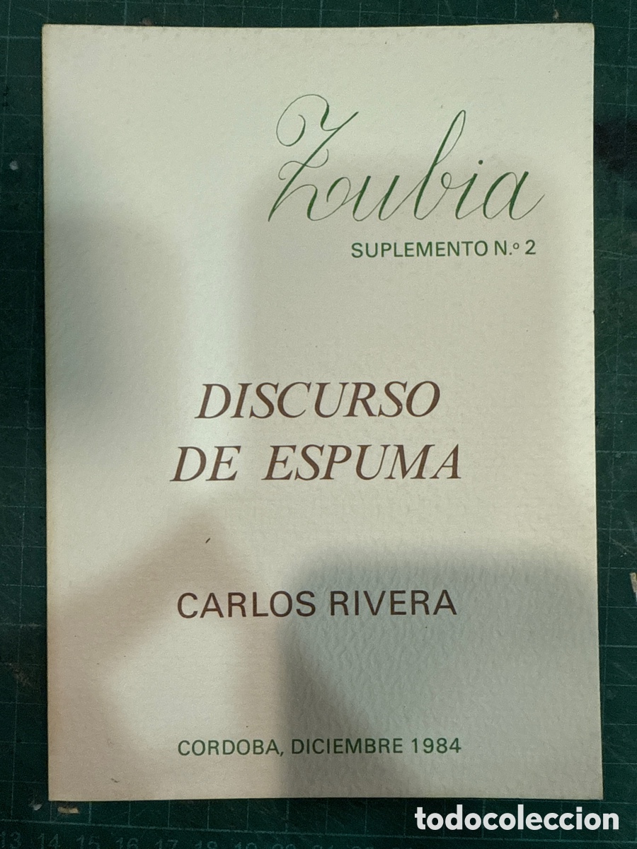 Gebrauchte B&uuml;cher: RIVERA, Carlos. Discurso de espuma
