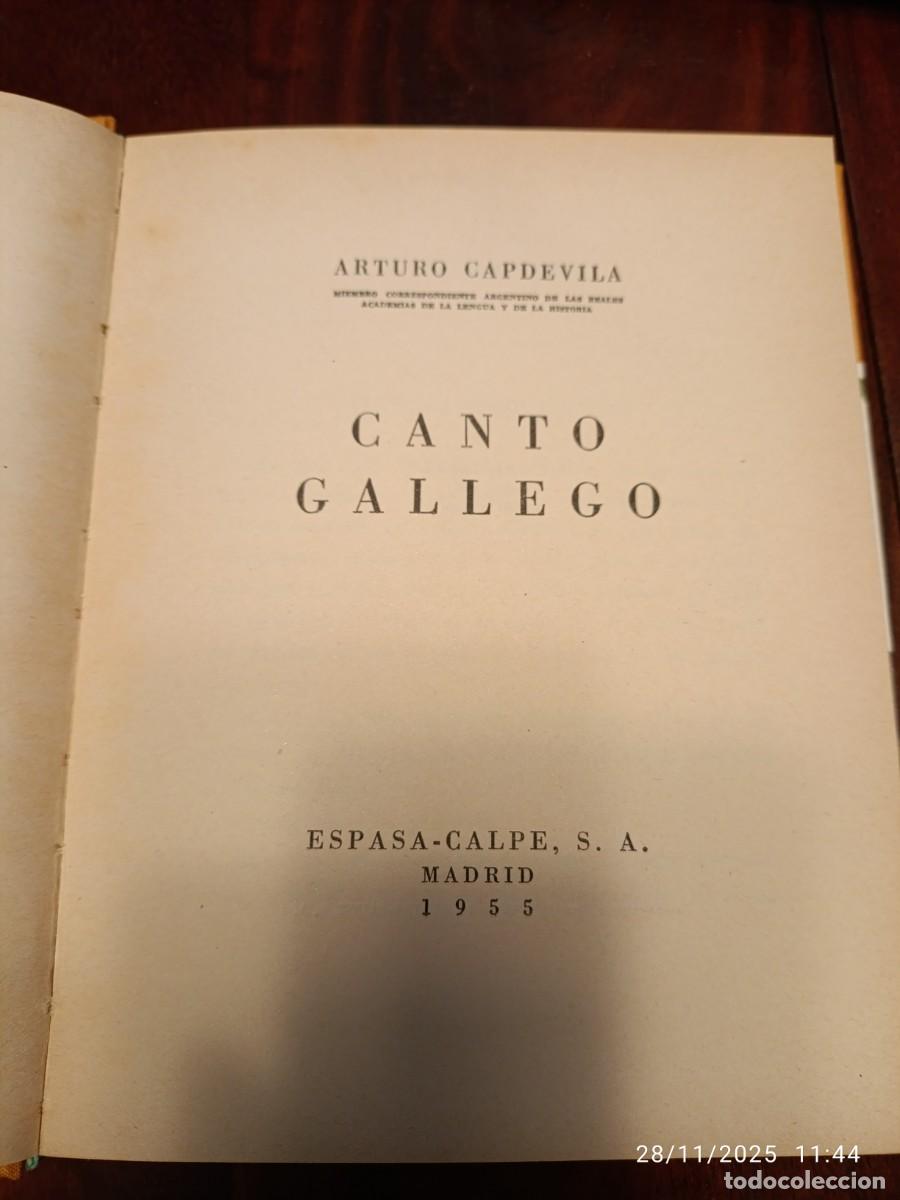 Libros de segunda mano: Canto Gallego. Arturo Capdevila - Foto 2