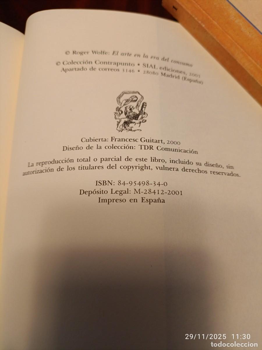 Libros de segunda mano: El arte en la era del consumo. Roger Wolfe - Foto 3