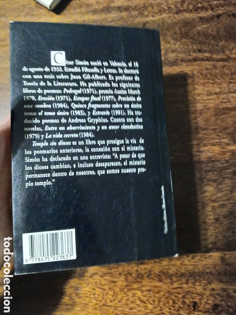 Libros de segunda mano: Templo sin dioses, C&eacute;sar Sim&oacute;n - Foto 2