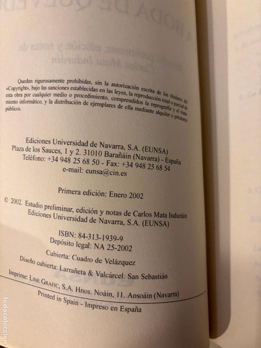 Libros de segunda mano: La boda de Quevedo. Narciso Serra. - Foto 2