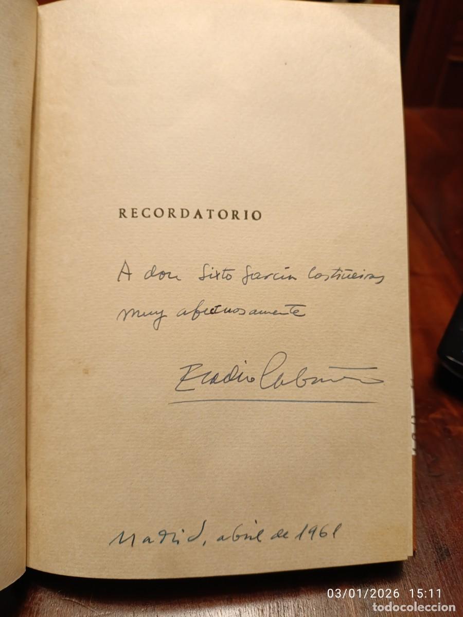 Libros de segunda mano: Recordatorio. Eladio Caba&ntilde;ero - Foto 3