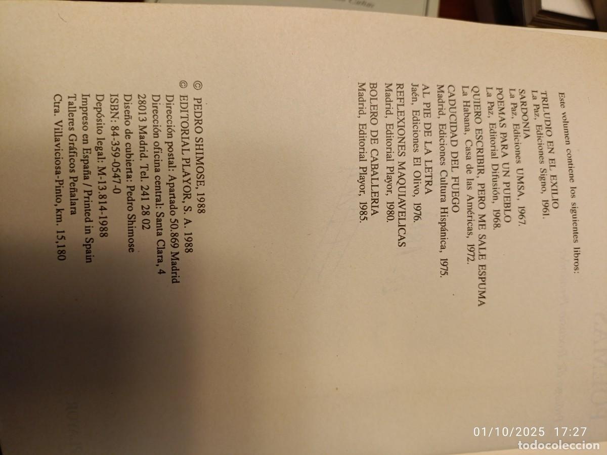 Libros de segunda mano: Poemas. Pedro shimose - Foto 3