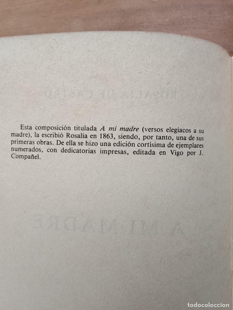 Libros de segunda mano: A mi madre. Rosal&iacute;a de Castro - Foto 4