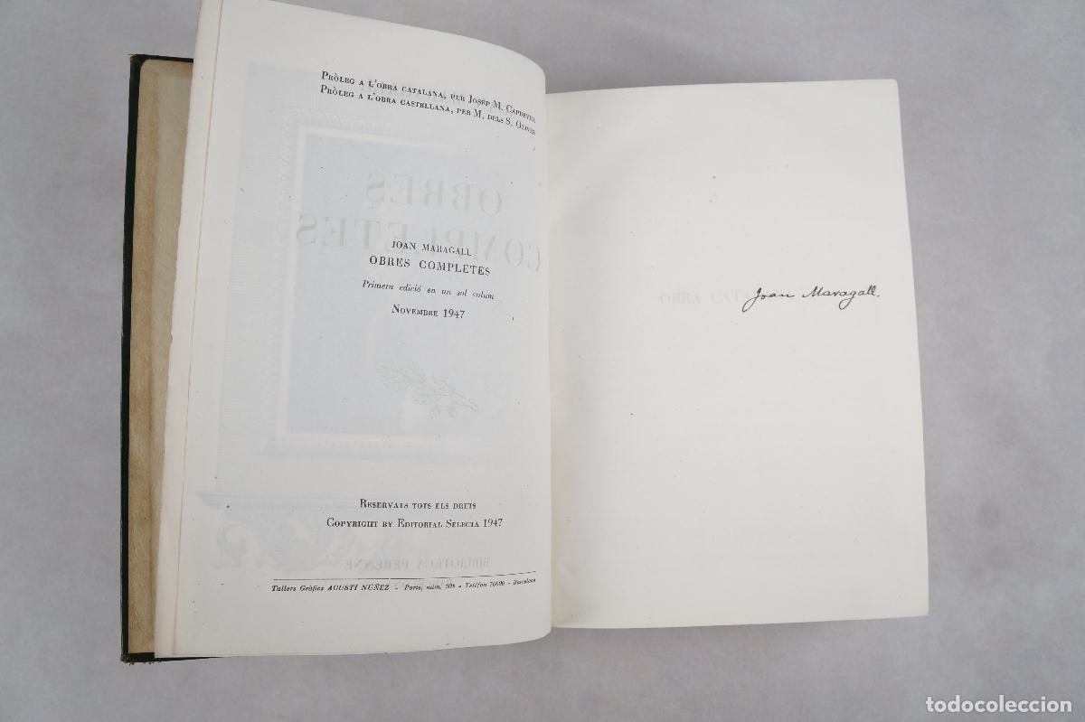 Libros de segunda mano: Obres Completes de Joan Maragall - 1947 - Foto 7