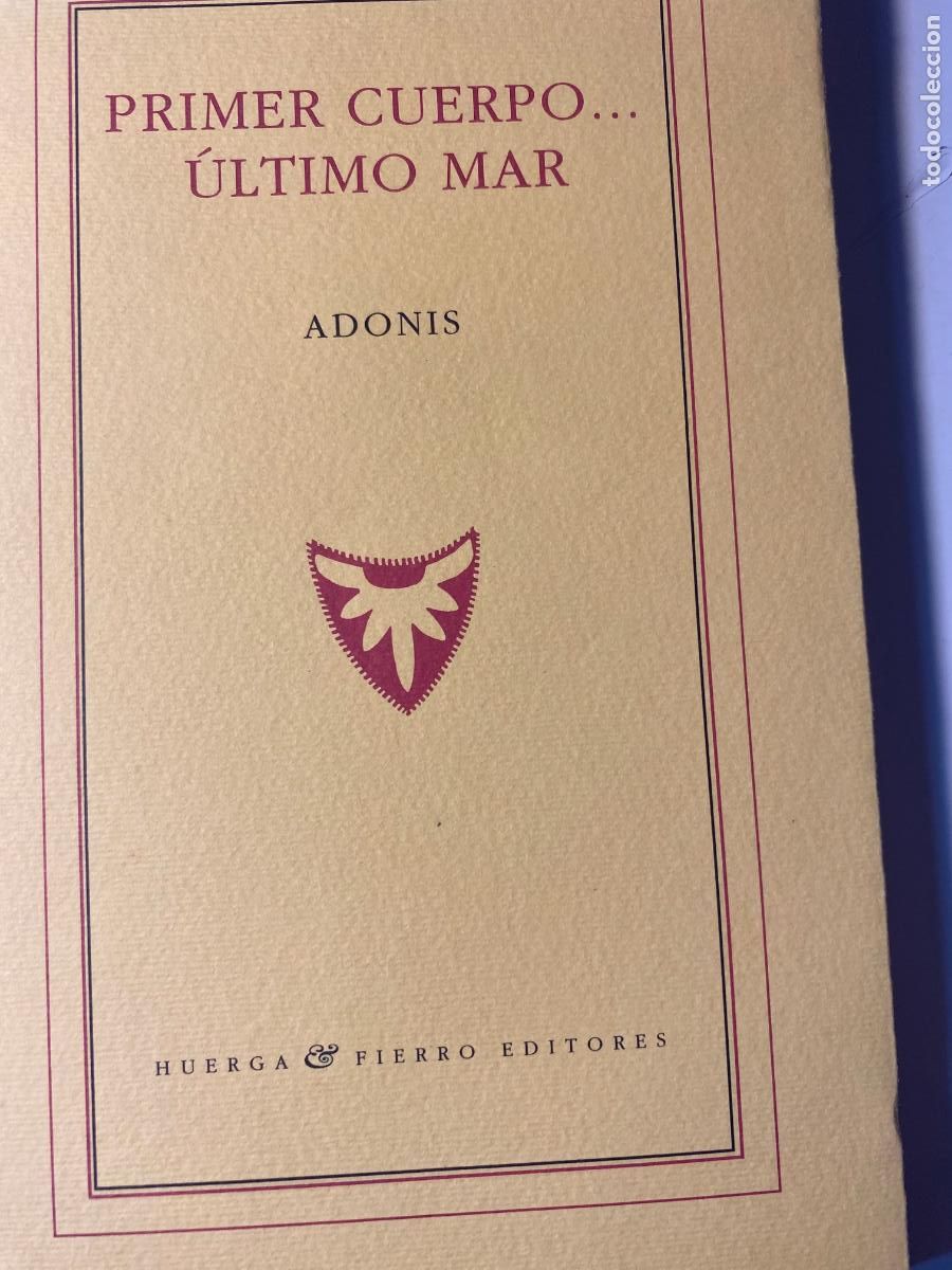 Gebrauchte B&uuml;cher: primer cuerpo...&uacute;ltimo mar.- ADONIS.- Huerga y Fierro, 2007