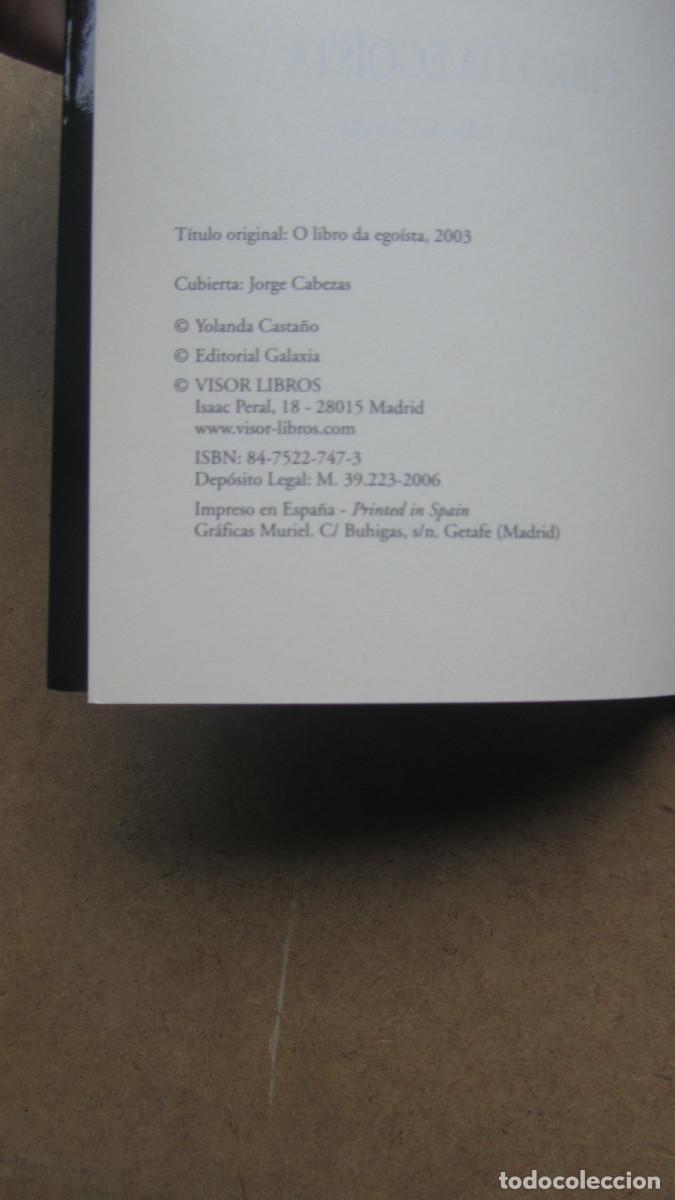 Libros de segunda mano: Libro de la ego&iacute;sta Casta&ntilde;o, Yolanda - Foto 4