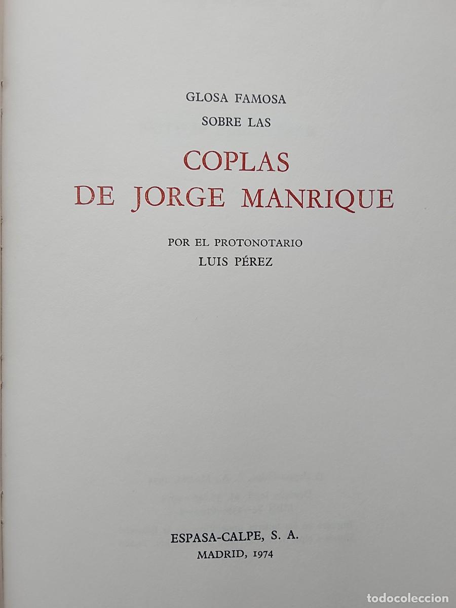 Libros de segunda mano: Jorge Manrique, coplas... facs&iacute;mil 1974 - Foto 2