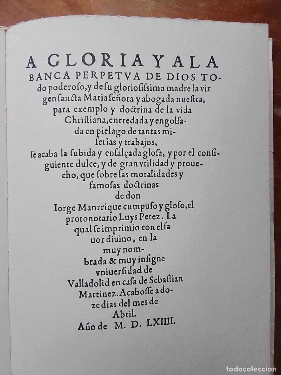 Libros de segunda mano: Jorge Manrique, coplas... facs&iacute;mil 1974 - Foto 7
