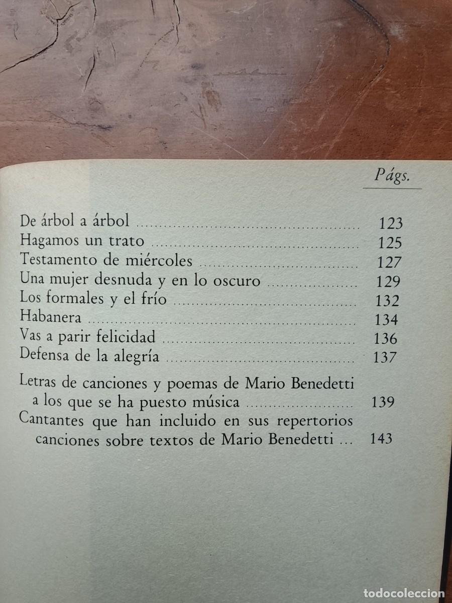 Libros de segunda mano: Mario Benedetti, Canciones del m&aacute;s ac&aacute; - Foto 5