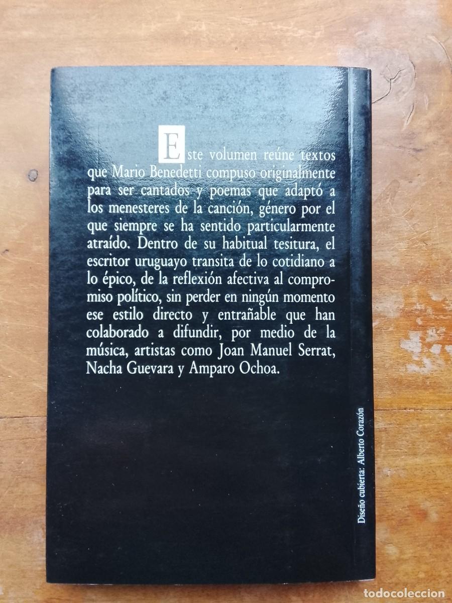 Libros de segunda mano: Mario Benedetti, Canciones del m&aacute;s ac&aacute; - Foto 6