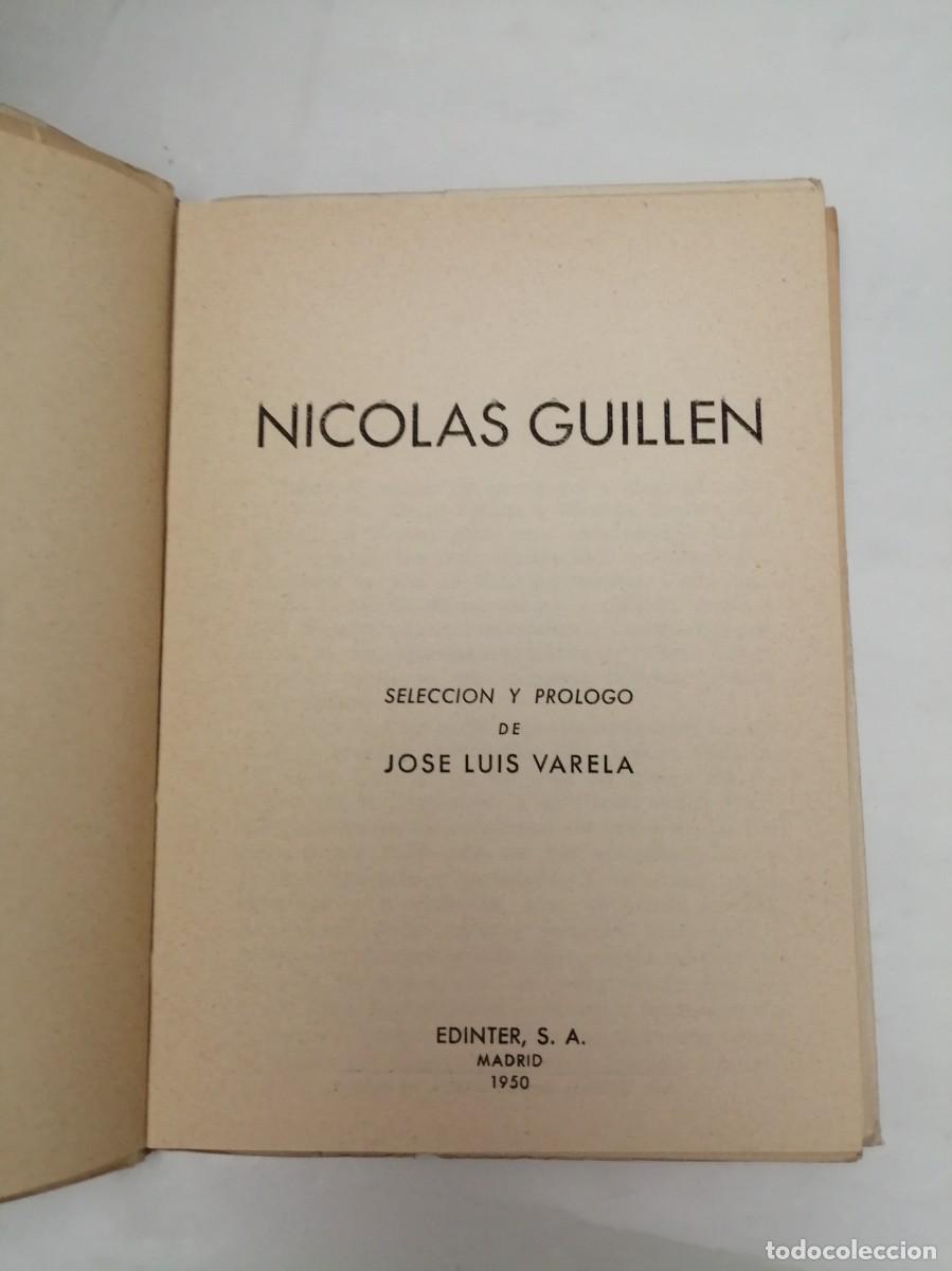 Libros de segunda mano: Nicol&aacute;s Guill&eacute;n: Versos negros - Foto 3