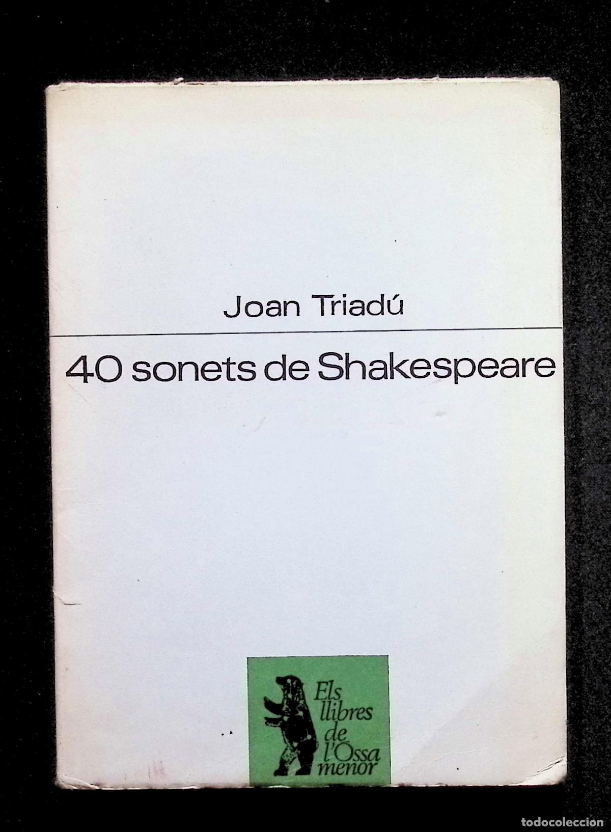 Libros de segunda mano: 40 SONETS. William Shakespeare. Proa Ossa Menor 1982 - Foto 1