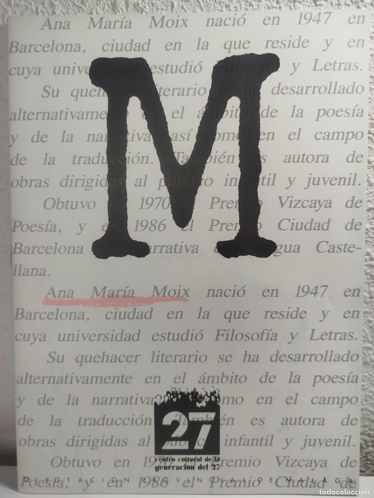 Second hand books: Cuaderno dedicado a Ana Mar&iacute;a Moix -