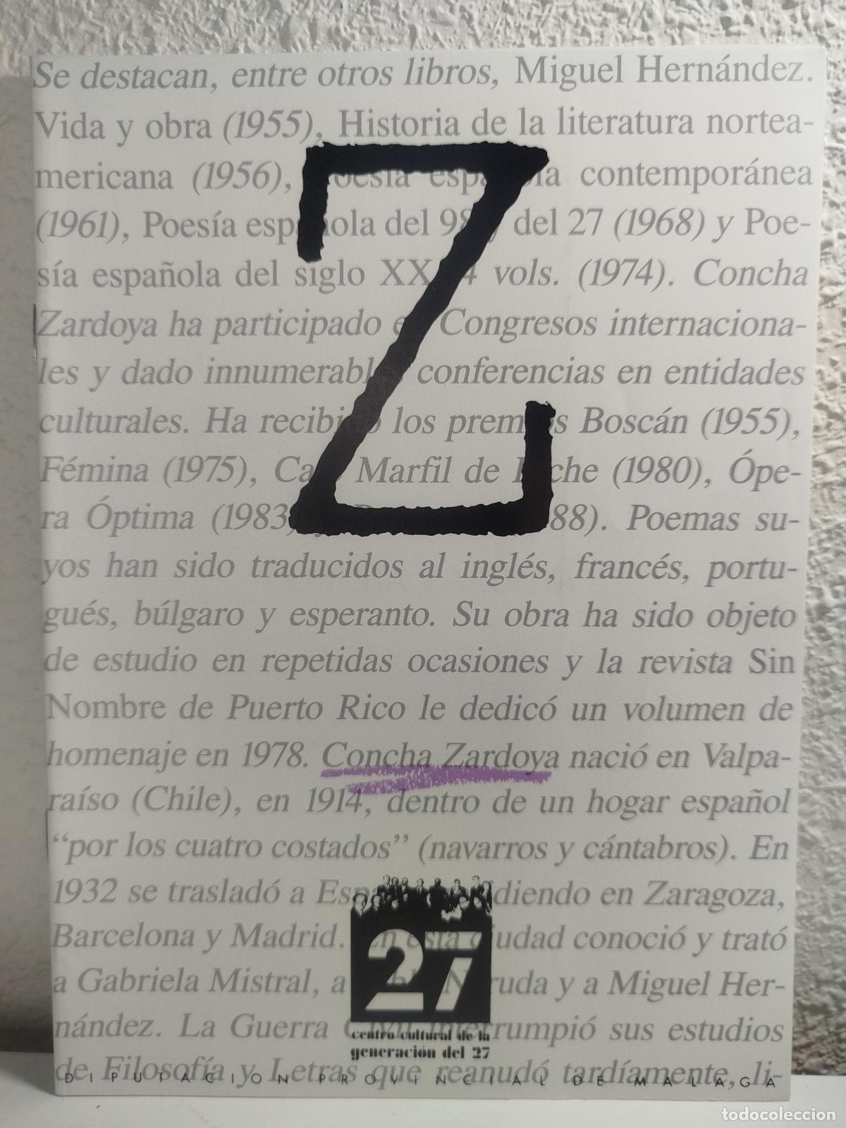 Second hand books: Cuaderno dedicado a Concha Zardoya -
