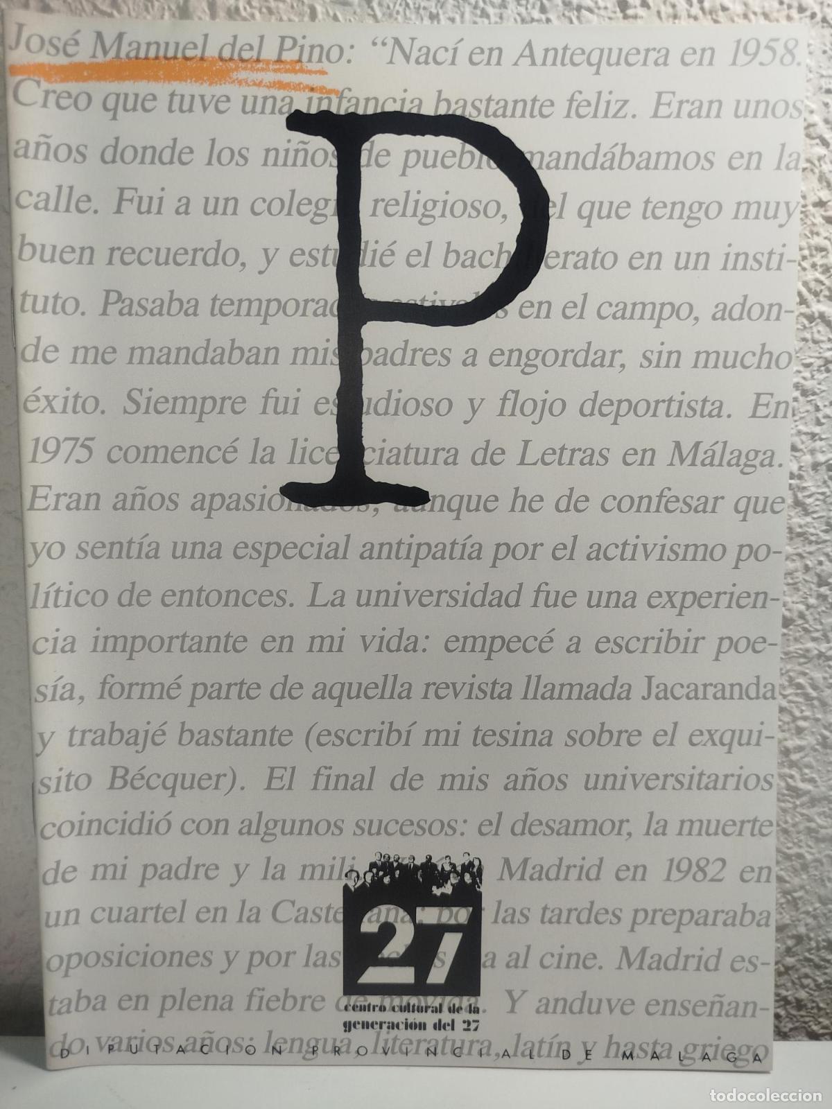 Second hand books: Cuaderno dedicado a Jos&eacute; Manuel del Pino -