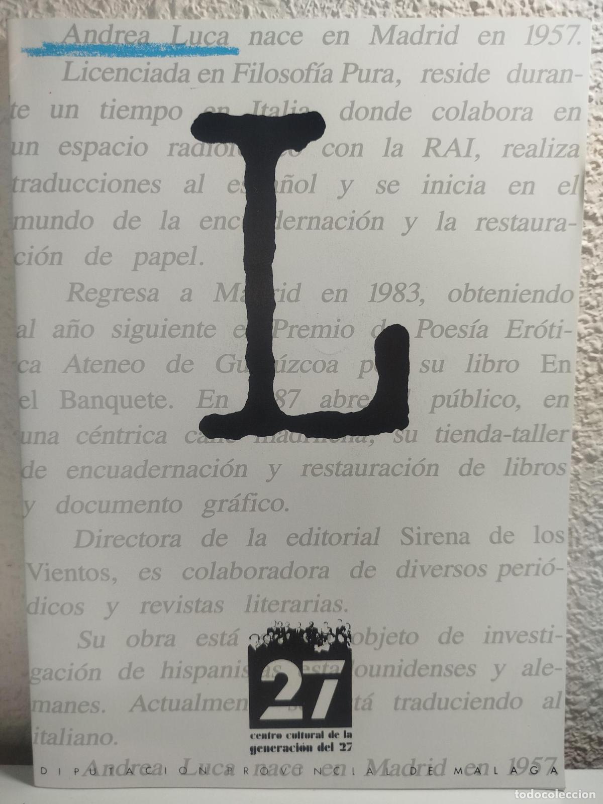 Second hand books: Cuaderno dedicado a Andrea Luca -