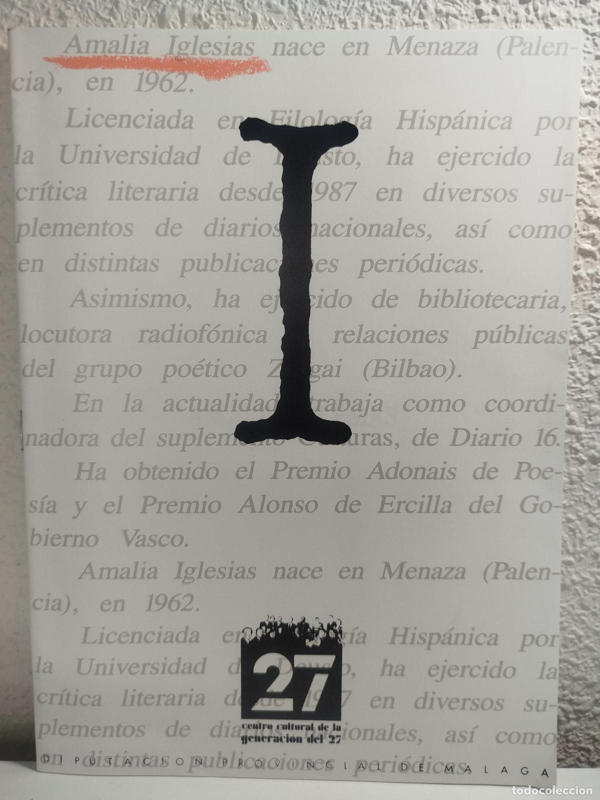 Second hand books: Cuaderno dedicado a Amalia Iglesias -