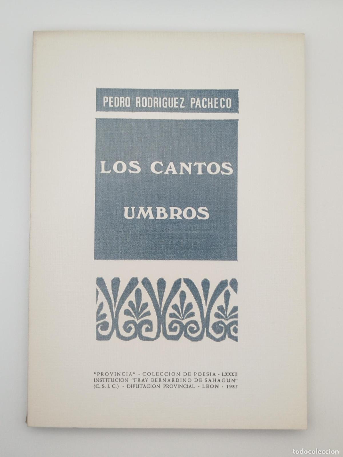 Second hand books: Los cantos umbros - Rodr&iacute;guez Pacheco, Pedro