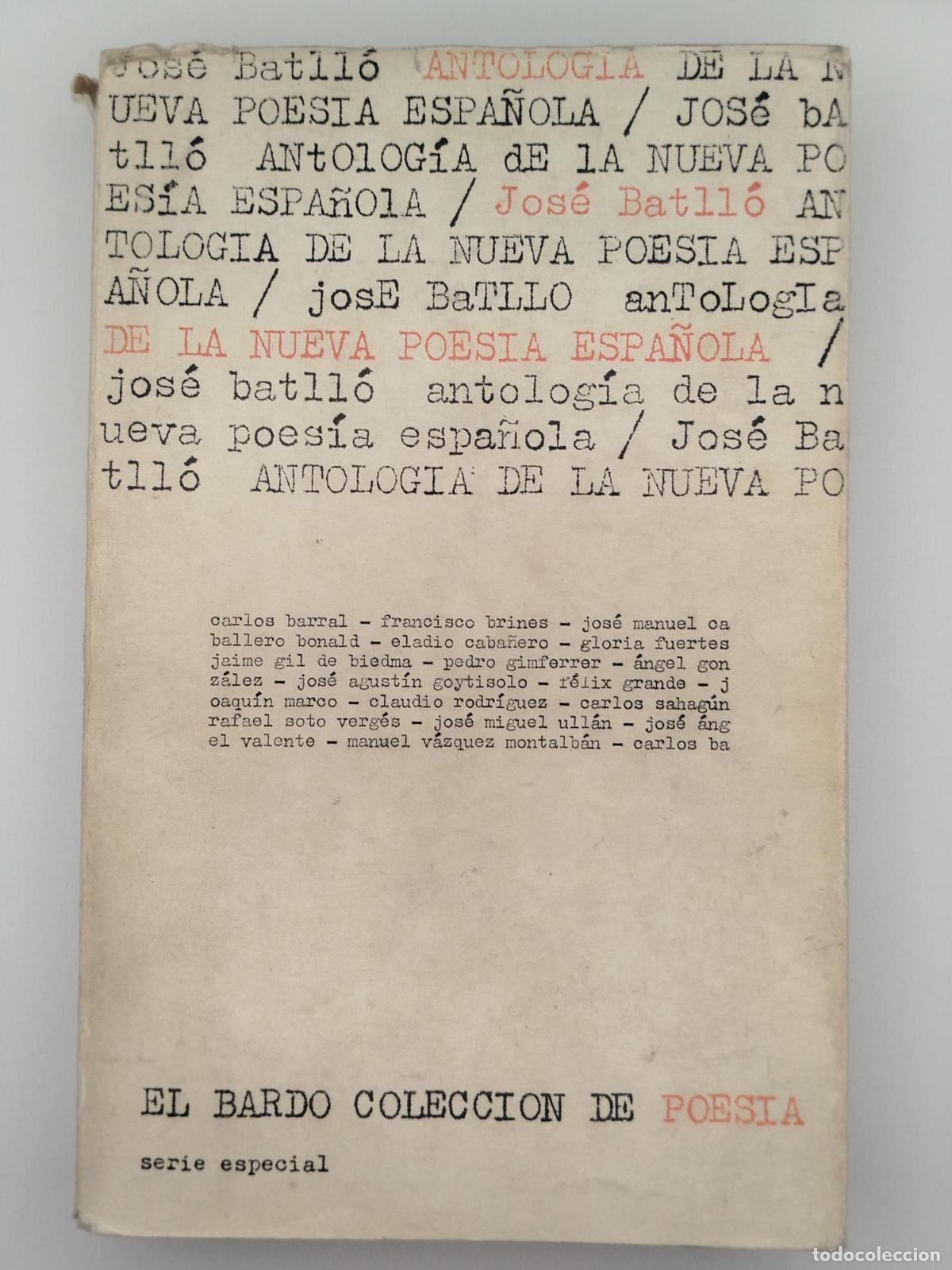Second hand books: Antolog&iacute;a de la nueva poes&iacute;a espa&ntilde;ola - Batll&oacute;, Jos&eacute;.