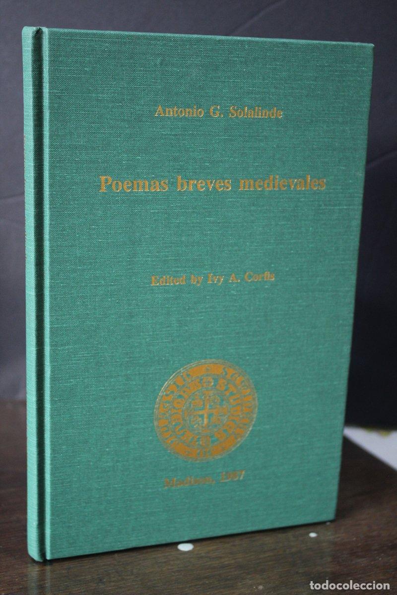 Libri di seconda mano: Poemas breves medievales.- Solalinde, Antonio G. - Solalinde, Antonio G.; Edited By Ivy A. Corfis.