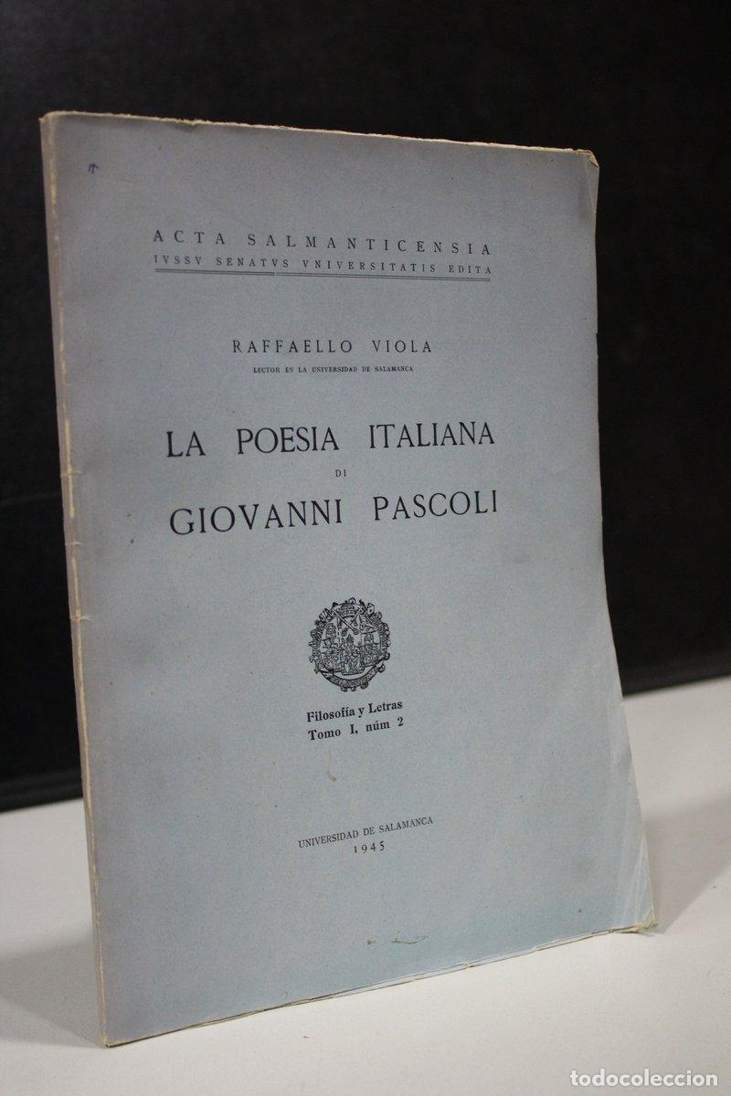 Gebrauchte B&uuml;cher: La poesia italiana di Giovanni Pascoli - Viola, Raffaello.
