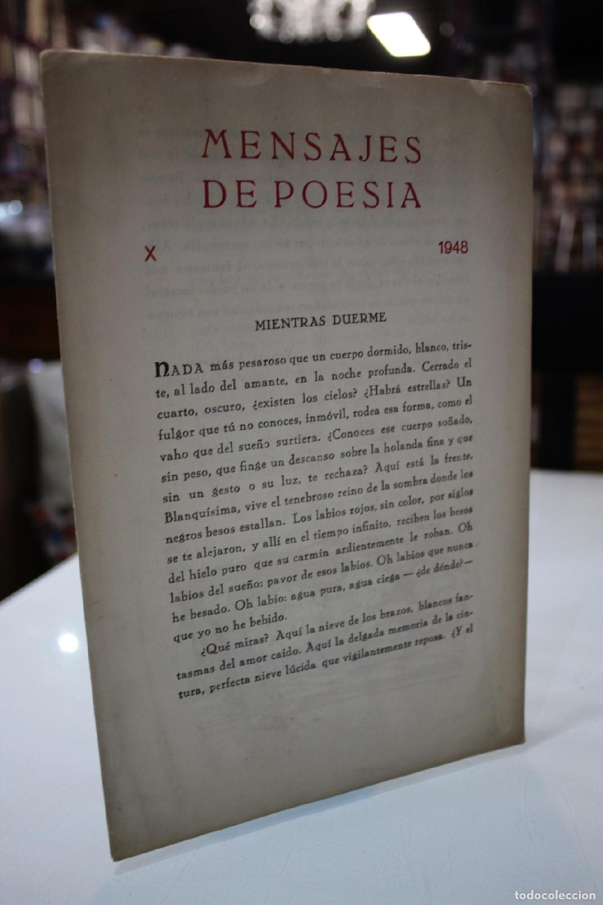 Gebrauchte B&uuml;cher: Mensajes de poes&iacute;a. X. 1948. - Aleixandre, V. Pozo Garza, L.fole, A. Pimentel L. Moreiras, E.