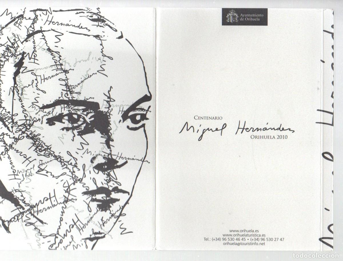 Libros de segunda mano: MIGUEL HERNANDEZ, CENTENARIO ORIHUELA 2010. - Foto 4