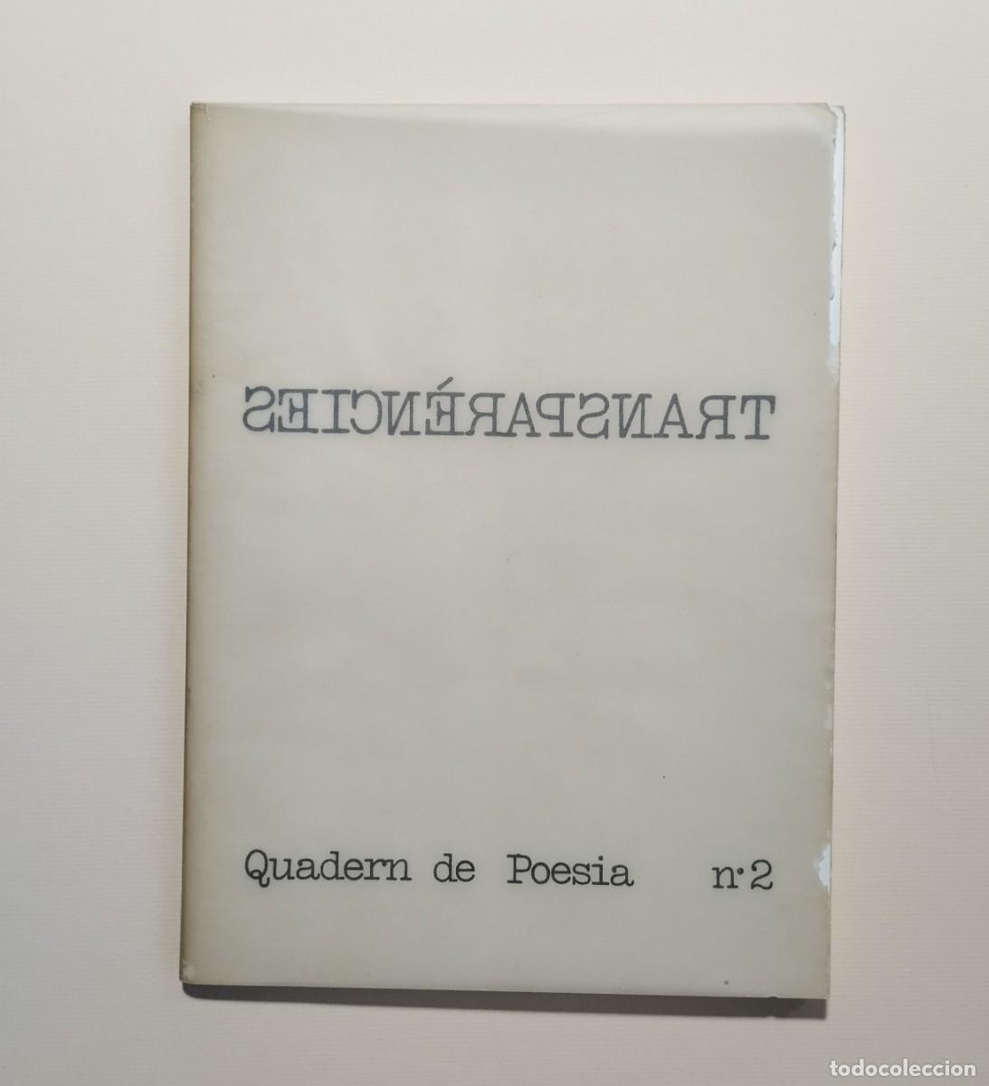 Libros de segunda mano: Transpar&egrave;ncies. Quadern de Poesia n&uacute;m. 2 - Foto 1