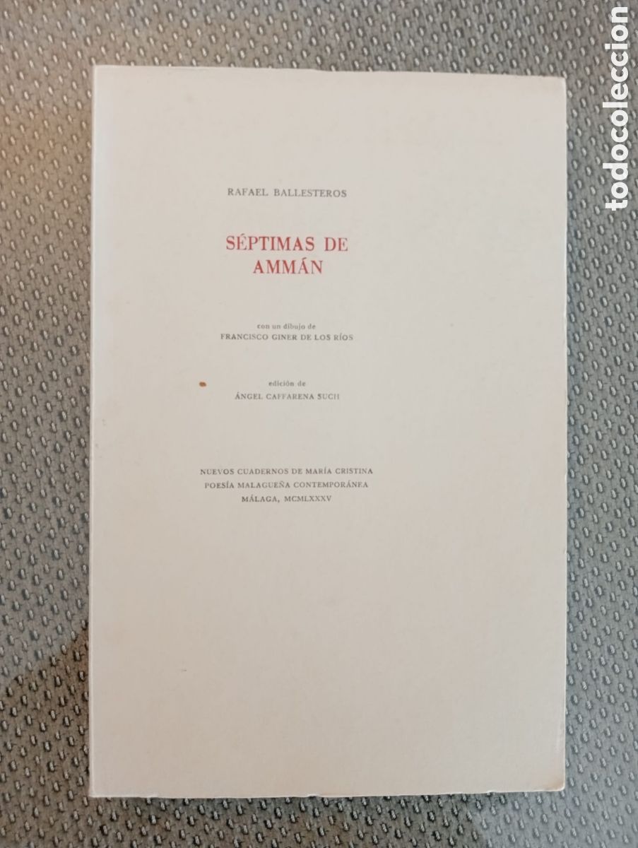 Libros de segunda mano: S&eacute;ptimas de Amm&aacute;n / Rafael BALLESTEROS