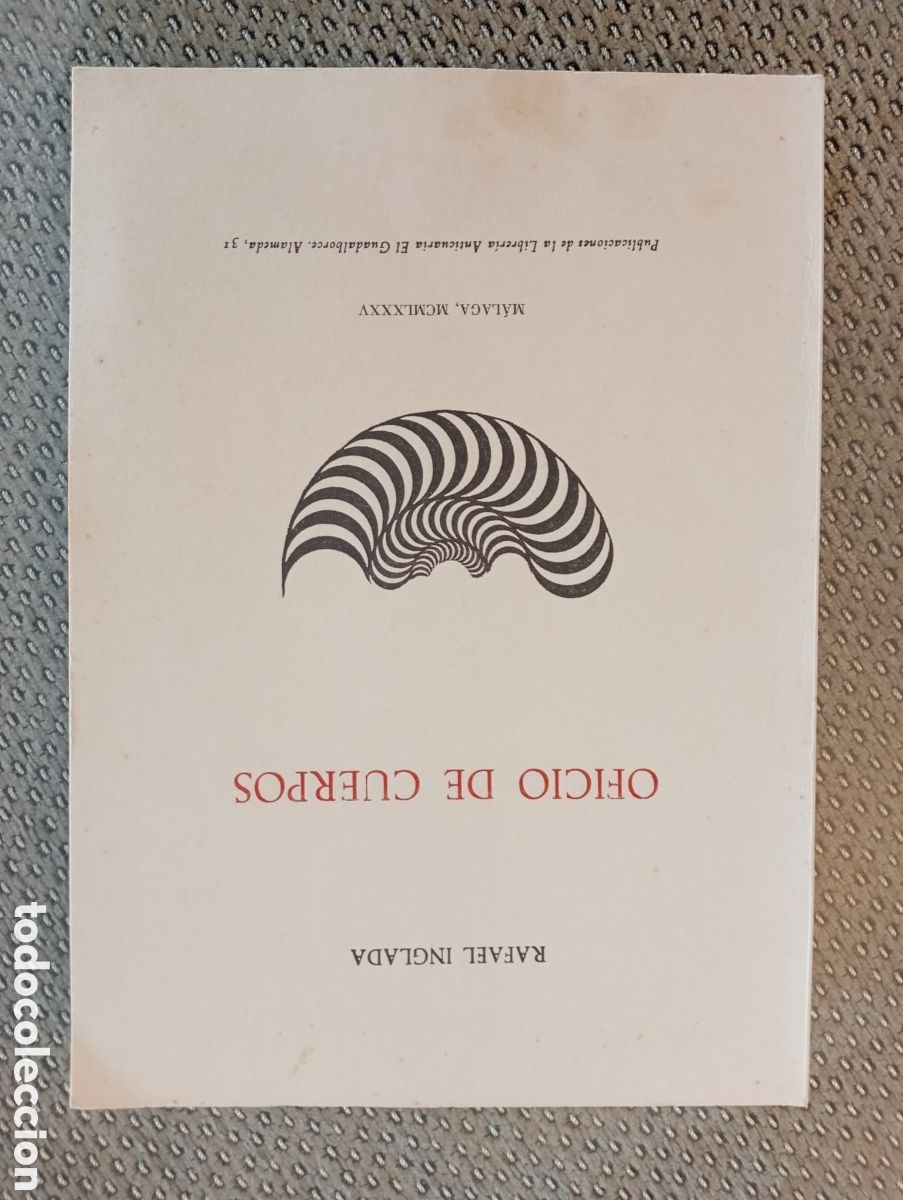 Libros de segunda mano: Oficio de cuerpos / Rafael Inglada. Dedicado por el autor