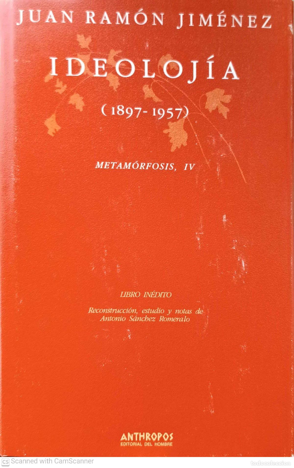 Libros de segunda mano: Ideoloj&iacute;a - Juan Ram&oacute;n Jim&eacute;nez