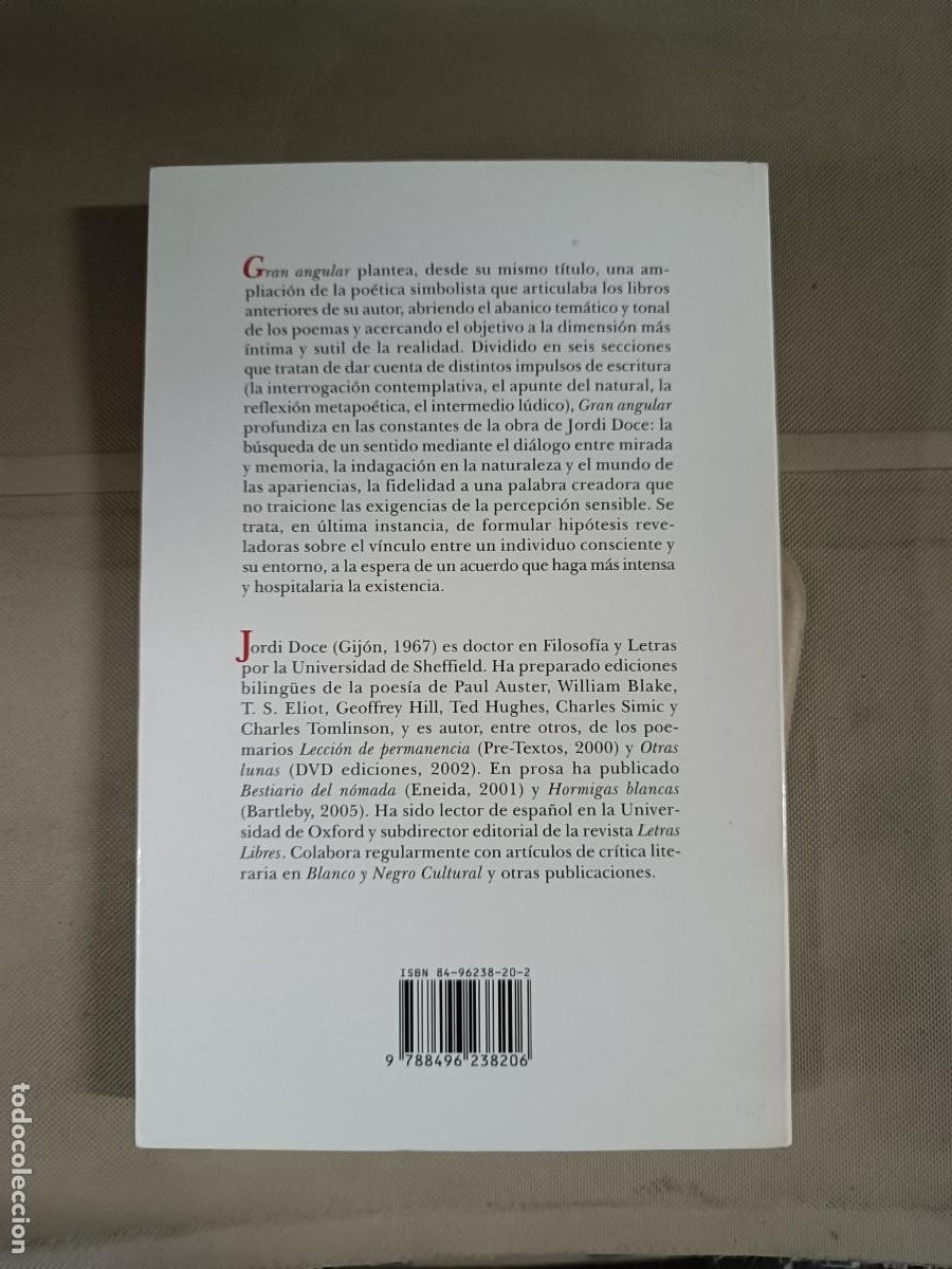 Libros de segunda mano: Gran angular - Jordi Doce - Foto 2