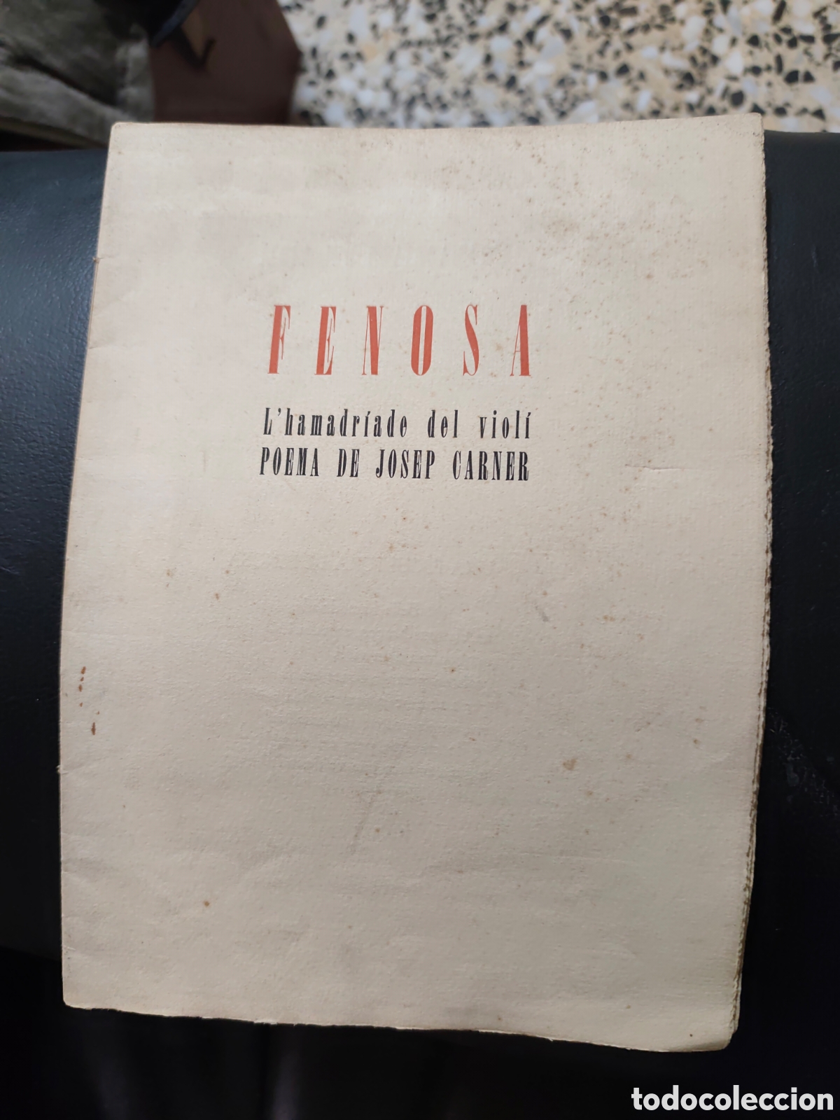 Libros de segunda mano: L'hamadriade del viol&iacute;.Fenosa. poema Josep carner. Dedicado al mecenas Francesc Tamarit