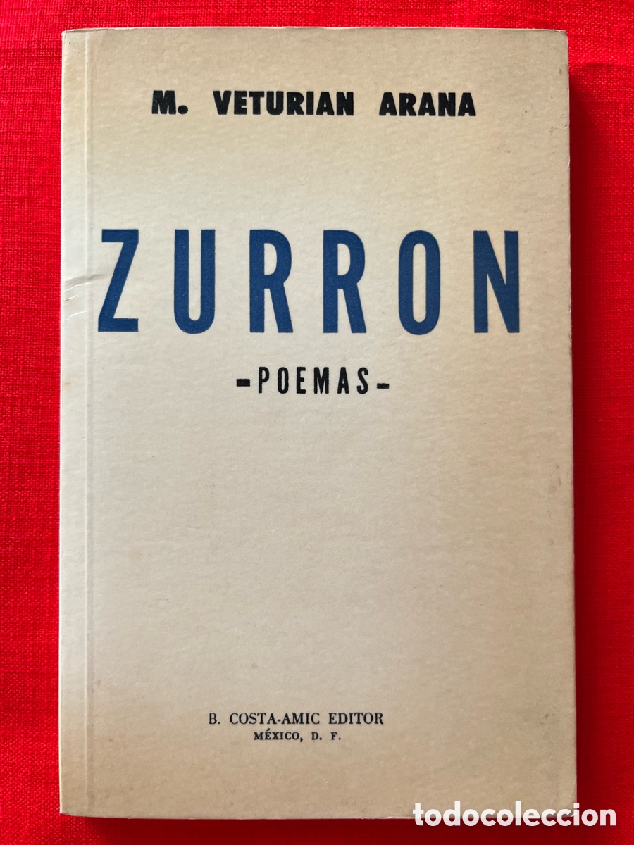 Libros de segunda mano: Libro Zurron - Poemas - M Veturian Arana