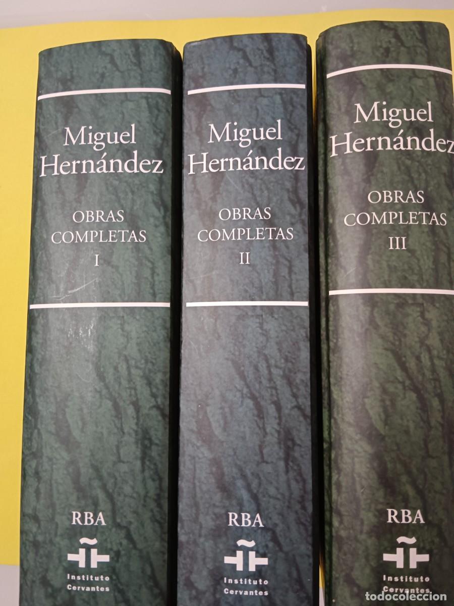 Libros de segunda mano: OBRAS COMPLETAS MIGUEL HERN&Aacute;NDEZ 3 TOMOS - Foto 2