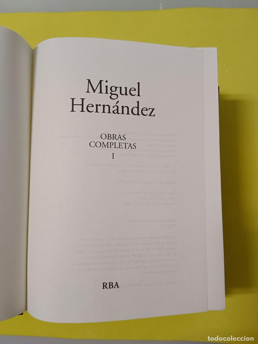 Libros de segunda mano: OBRAS COMPLETAS MIGUEL HERN&Aacute;NDEZ 3 TOMOS - Foto 8