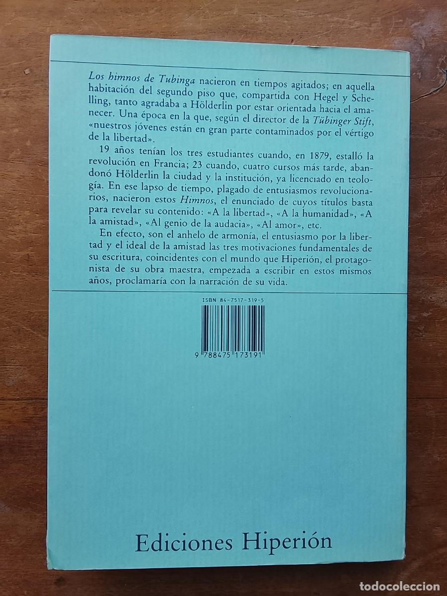 Libros de segunda mano: Friedrich Holderlin. Los himnos de Tubinga - Foto 5