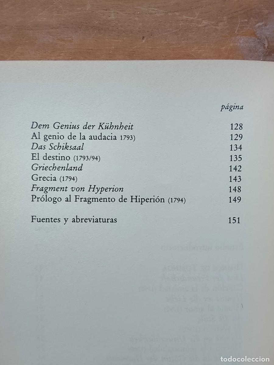 Libros de segunda mano: Friedrich Holderlin. Los himnos de Tubinga - Foto 7