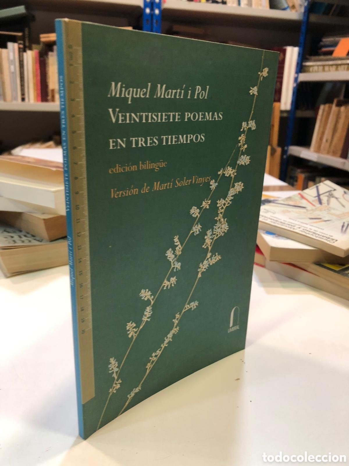 Libros de segunda mano: Veintisiete poemas en tres tiempos - Miquel Mart&iacute; i Pol (Biling&uuml;e)
