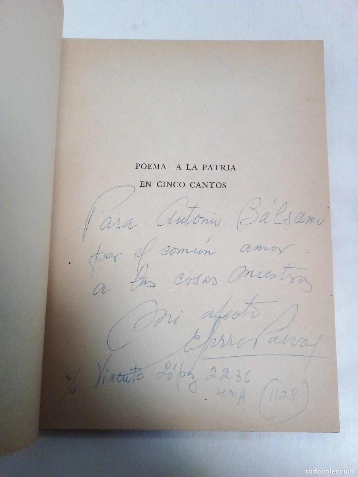Libros de segunda mano: Poema A La Patria (FIRMADO POR EL AUTOR) - Elvira Paiva