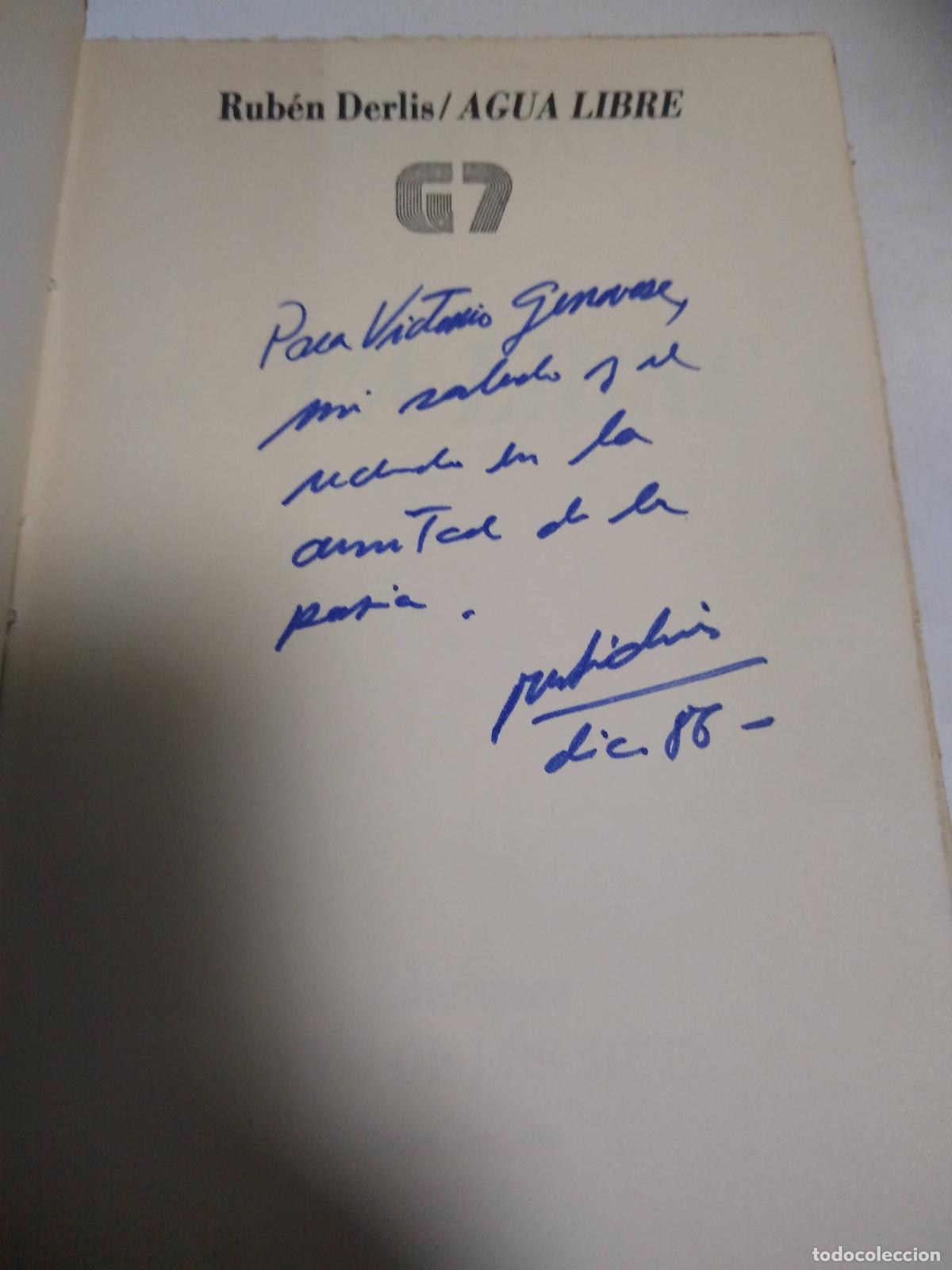 Second hand books: Agua Libre (FIRMADO POR EL AUTOR) - Rub&eacute;n Derlis