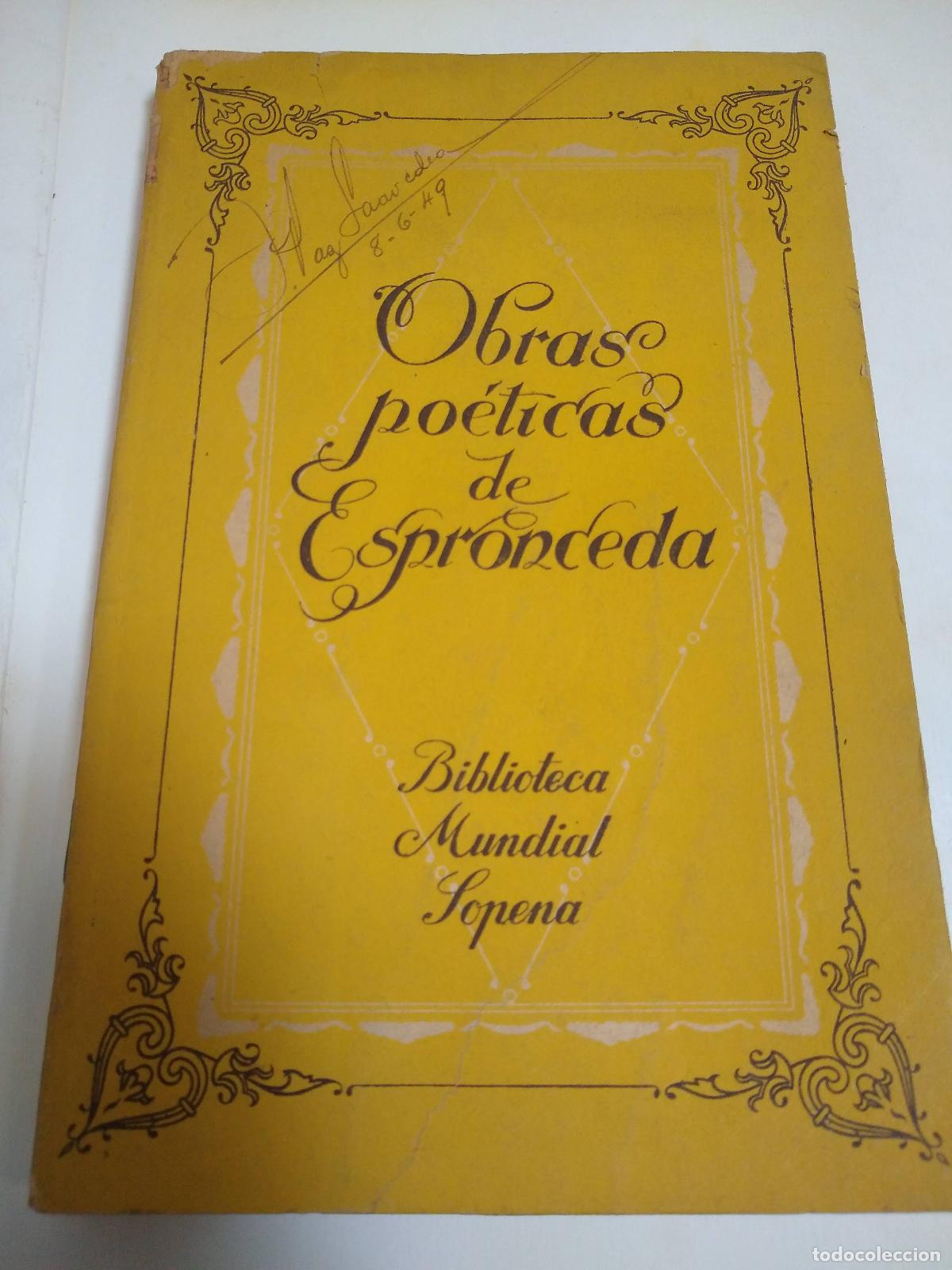 Livres d'occasion: Obras Poeticas De Espronceda - Biblioteca Mundial Sopena
