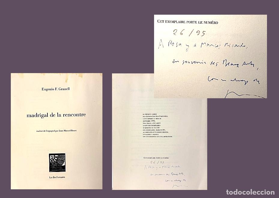 Libros de segunda mano: Eugenio Granell : Madrigal de la Rencontre (J M Bonet. Ejemplar numerado y con aut&oacute;grafo