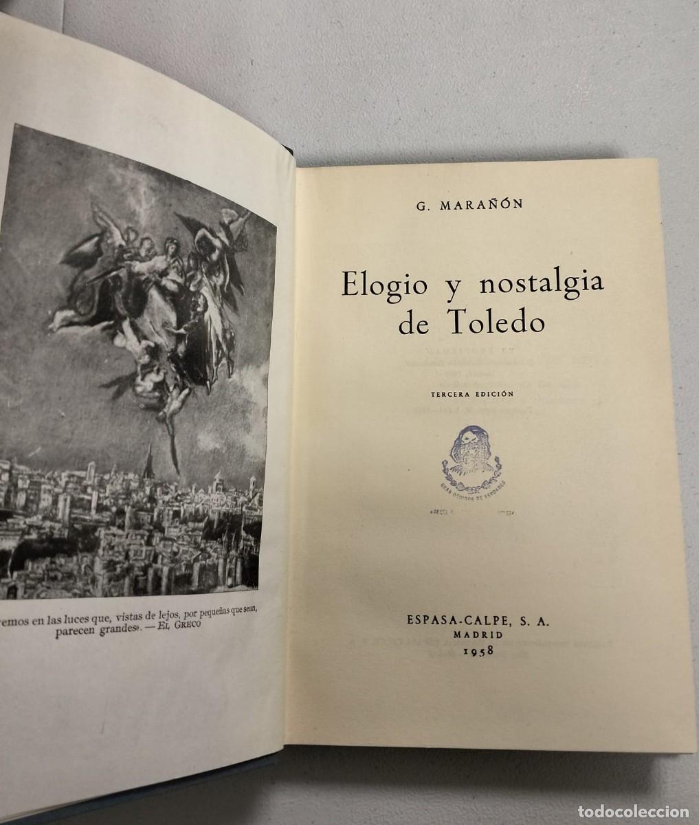 Libros de segunda mano: Elogio y nostalgia de Toledo. - Foto 1
