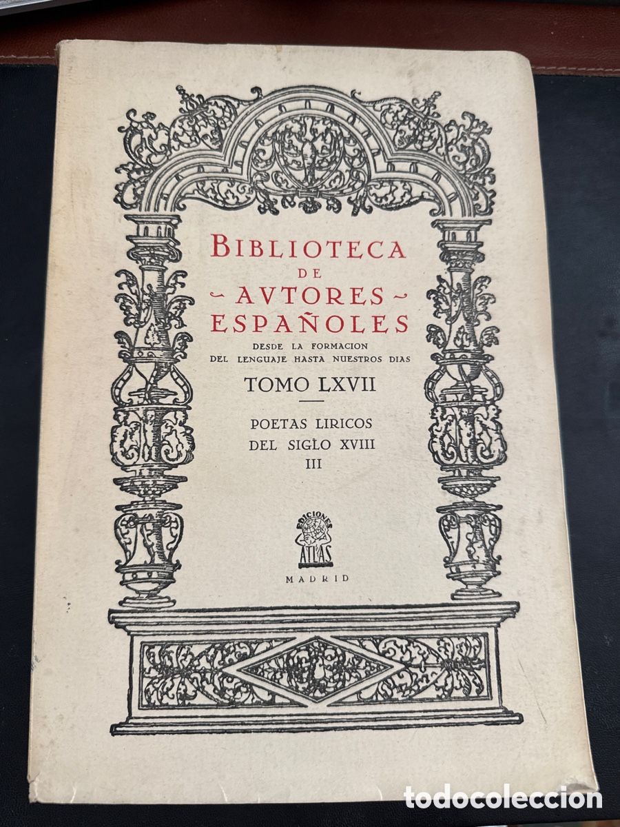 Libri di seconda mano: POETAS l&iacute;ricos del siglo XVIII. Tomo III [Biblioteca de Autores Espa&ntilde;oles; 67]