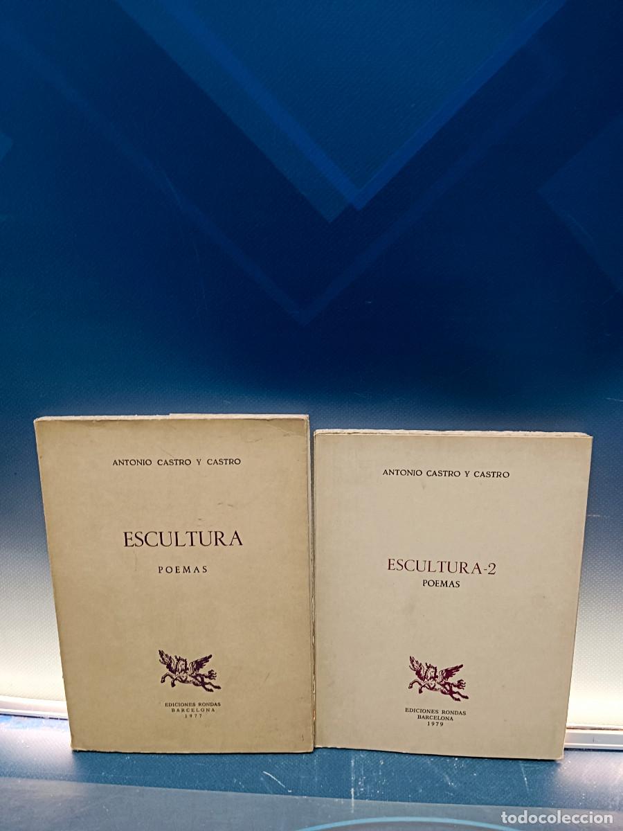 Libros de segunda mano: dos libros-ESCULTURA - 1 y 2 ANTONIO CASTRO Y CASTRO, poemas