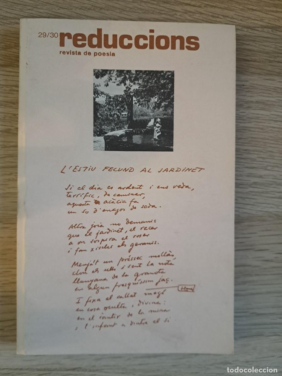 Libros de segunda mano: REDUCCIONS. Revista de poesia. N&uacute;mero doble 29/30 Monogr&agrave;fic dedicat a Josep Carner Any 1986
